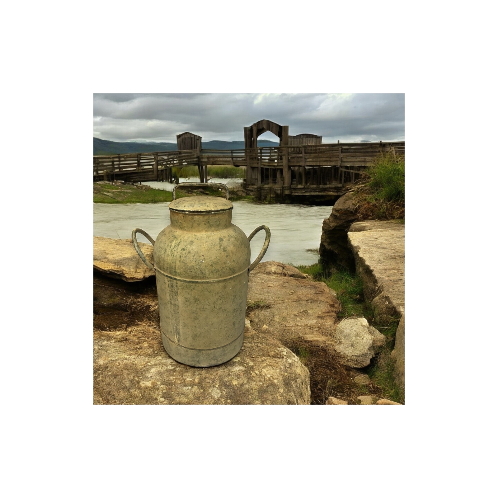 Large Vintage Milk Can 